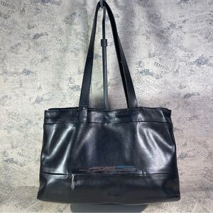 Mandarina Duck Black Leather Tote/Shoulder bag